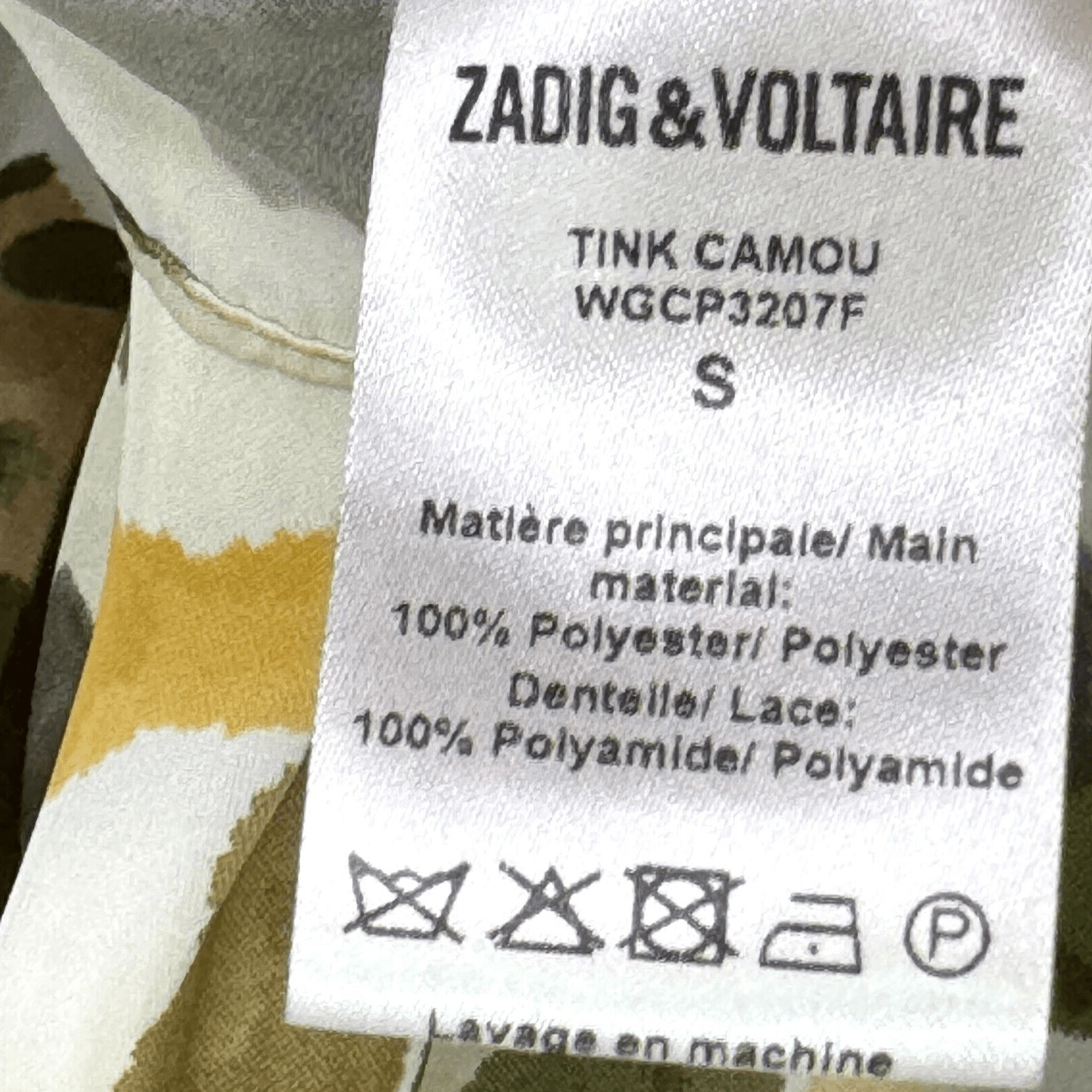 Zadig & Voltaire Size Small Tink Camou Long Sleeved High Low Blouse - Flair - Style
