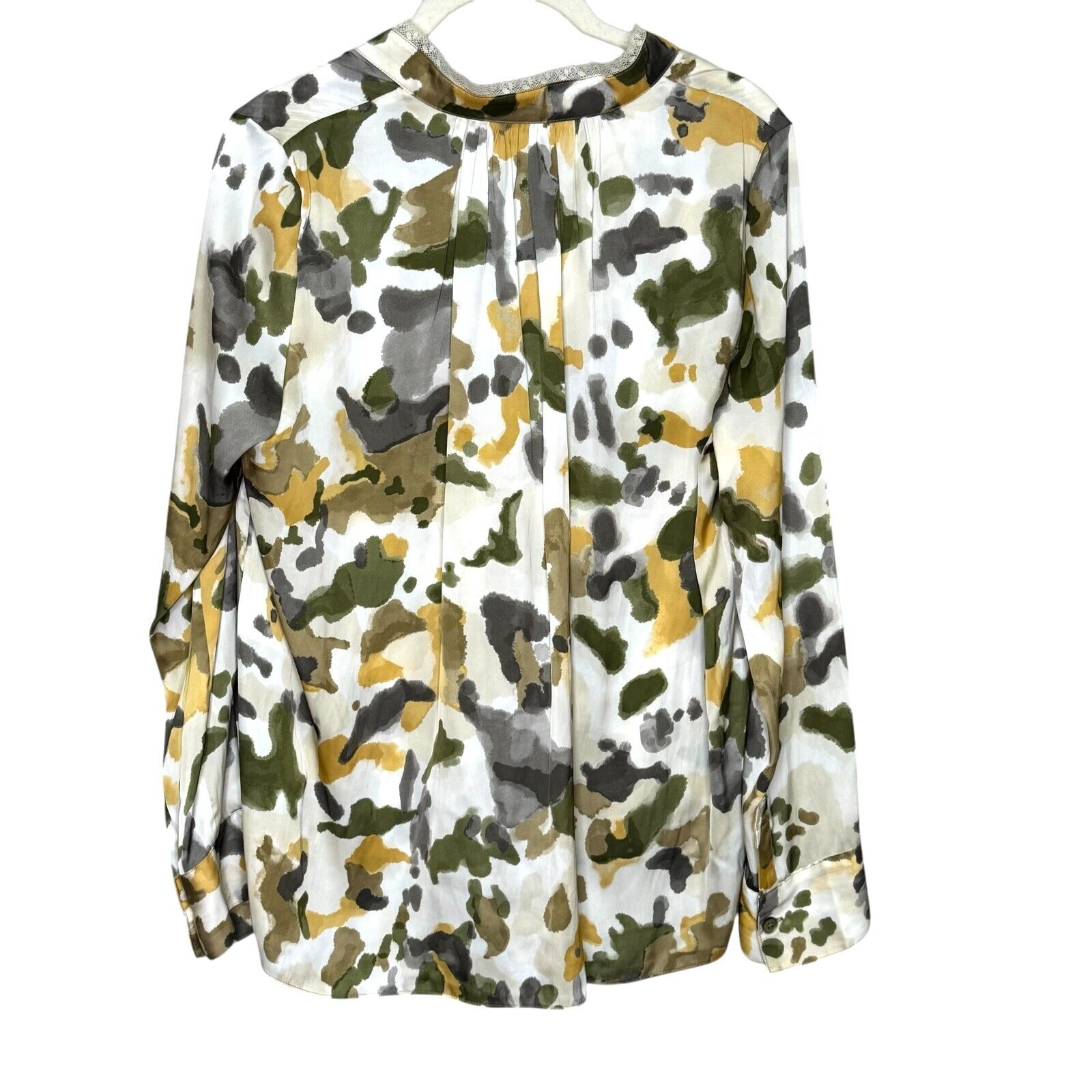 Zadig & Voltaire Size Small Tink Camou Long Sleeved High Low Blouse - Flair - Style